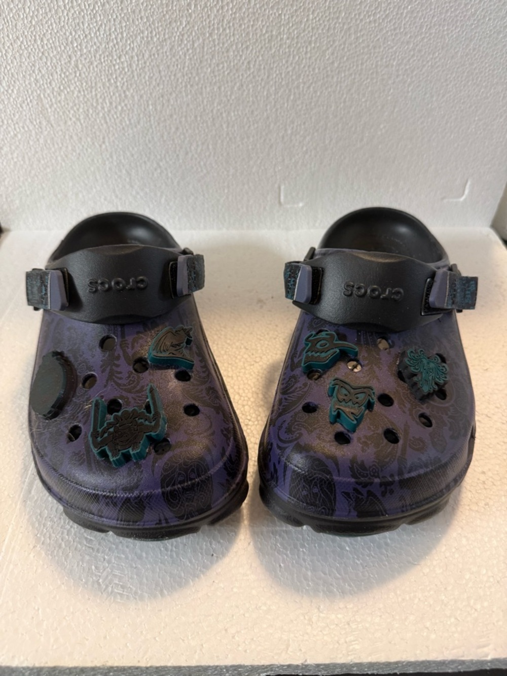 Crocs Disney Haunted Mansion Purple Patterned Clog with Black Strap - Picture 5 of 5